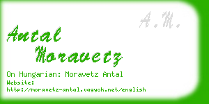 antal moravetz business card